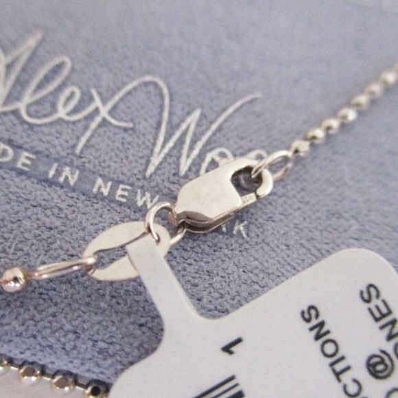 ALEX WOO - Sterling Silver Letter S Necklace - Picture 5 of 5